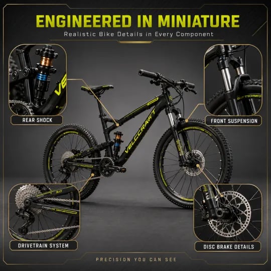 🎉🔥 50% KORTING - 🚲DIY-montageset voor mountainbikes – Zelf bouwen, tentoonstellen en verzamelen