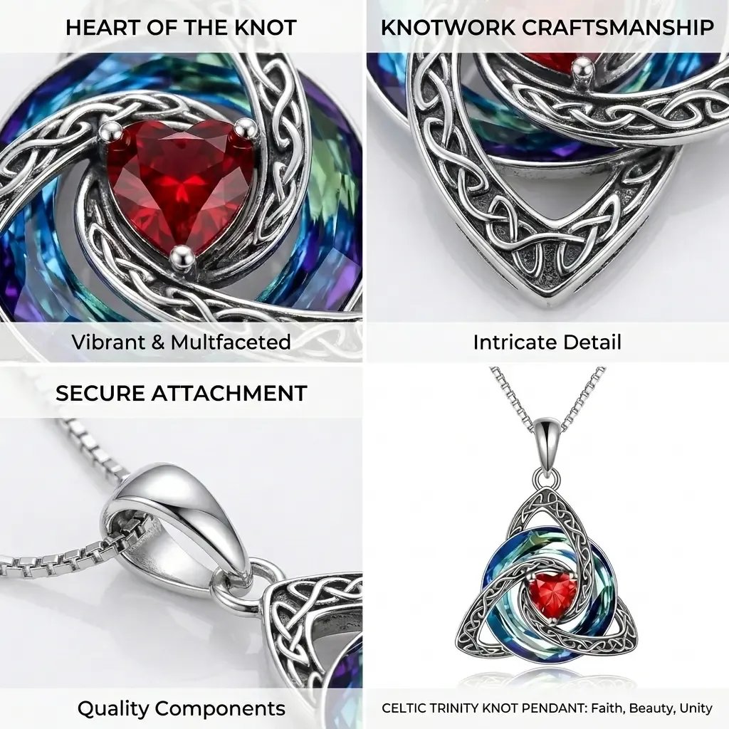 ✨Ketting met geboortesteen en Keltische drievoudige knoop – Een betekenisvol symbool van liefde en verbondenheid ❤️