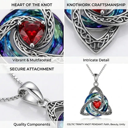 ✨Ketting met geboortesteen en Keltische drievoudige knoop – Een betekenisvol symbool van liefde en verbondenheid ❤️