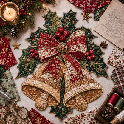 🔥LAATSTE DAG 49% KORTING - 🎅DIY-decoratieset met kerstpatchworkstof – Prachtige resultaten, geen ervaring nodig