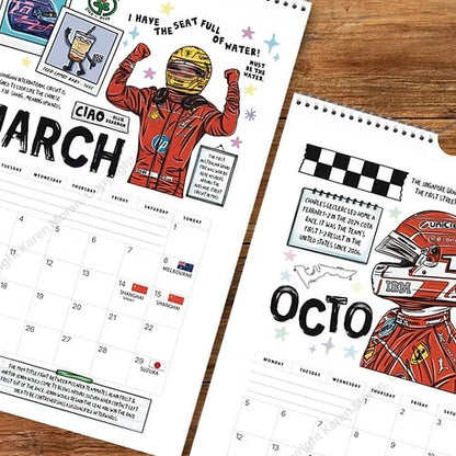 🔥LAATSTE DAG 50% KORTING - 🏎️📅F1 Scrapbook Racekalender 2026 — De ultieme racekalender voor fans om aan de muur te hange