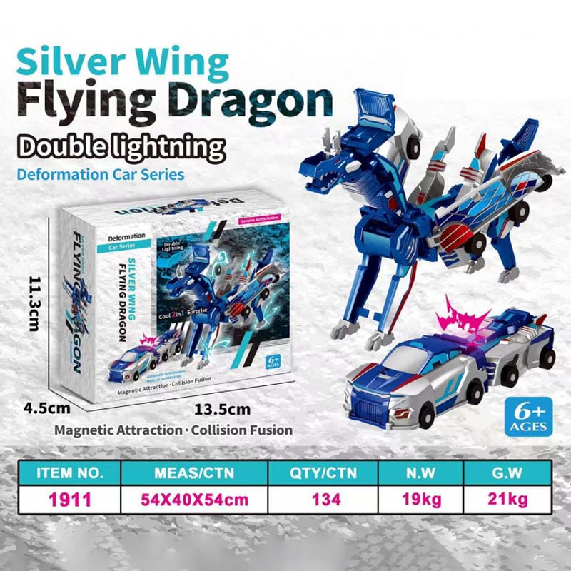 Nieuw product 2025 💥 Collision Transforming Dinosaur Car Toy