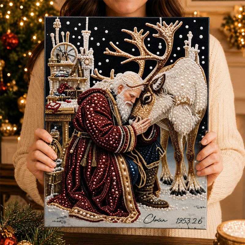 🌟 Feestelijke kerst-parel-diamantschilderij-knutselpakket