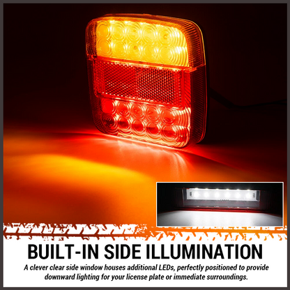 🔥LAATSTE DAG – 49% KORTING🔥LED-vierkante lampen met twee kleuren voor vrachtwagens en bestelwagen