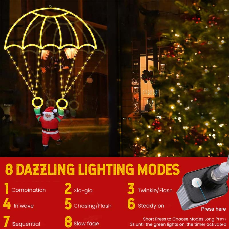 LED Santa Parachute Kerstverlichting