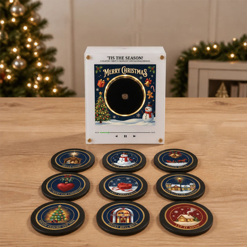 Kerstmuziek-koelkaststickers | 9 klassieke kerstliedjes – interactieve kerstversiering