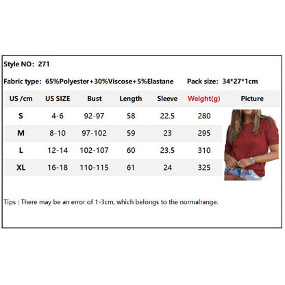 🌸Hol gehaakt shirt met korte mouwen