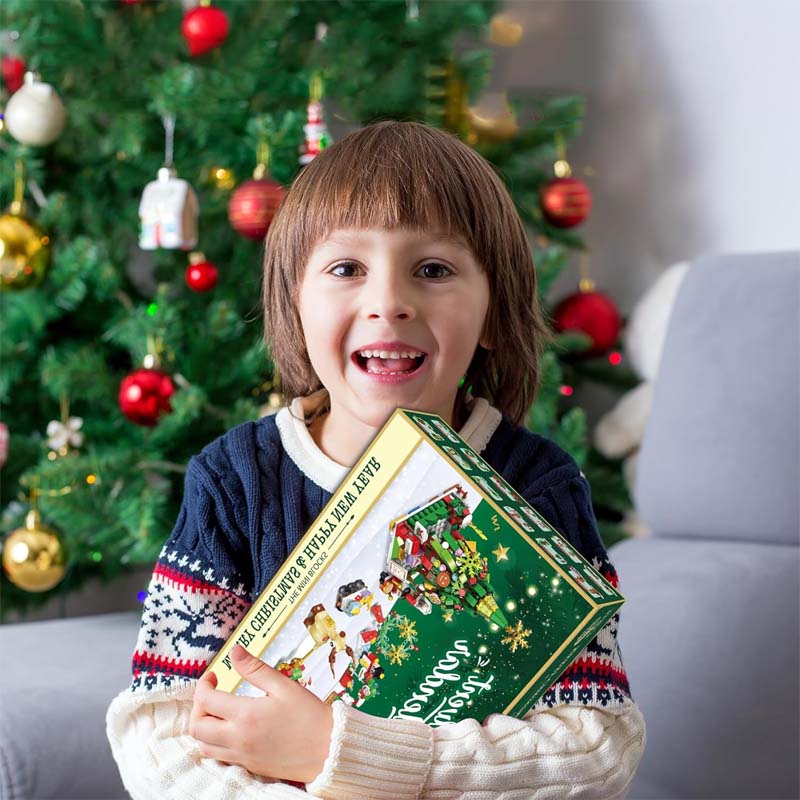 Kerst DIY-bouwstenen blinde doos