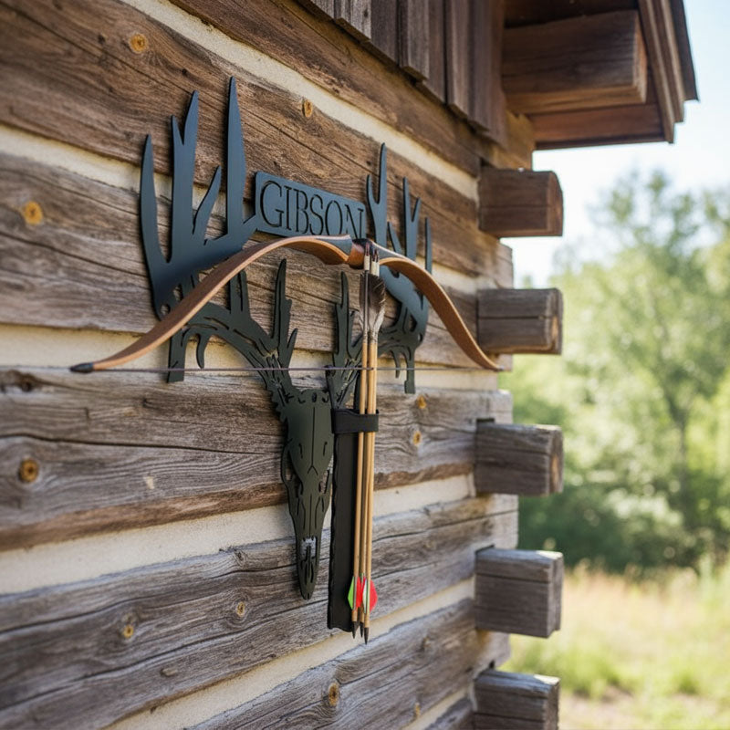 Gepersonaliseerd metalen hertenschedelrek