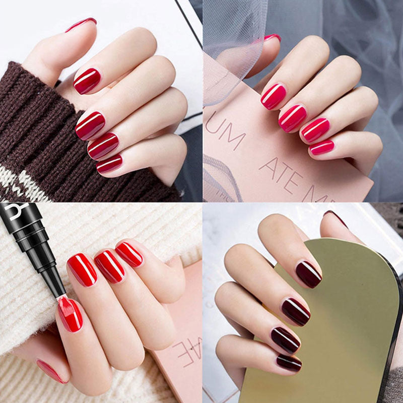 Eén-stapslijm drie-in-één nagellak gelpen