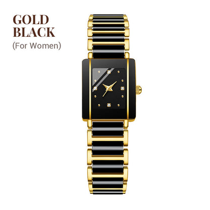 ⌚Modieus vierkant keramisch quartzhorloge