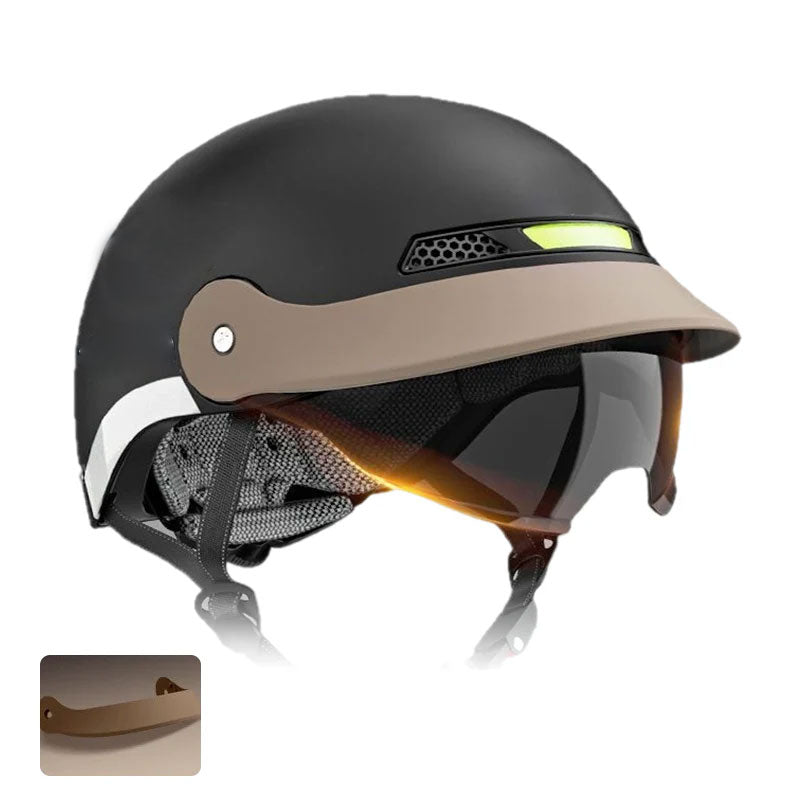 🛡️Ademende, lichtgewicht, botsbestendige motorhelm