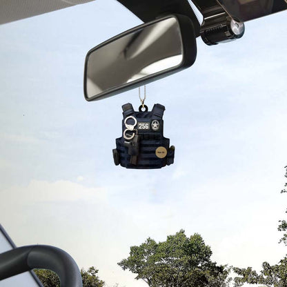 Kogelvrij vest acryl sleutelhanger