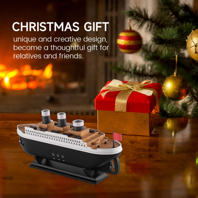 Scheepsmodel luchtbevochtiger met led-verlichting en afstandsbediening
