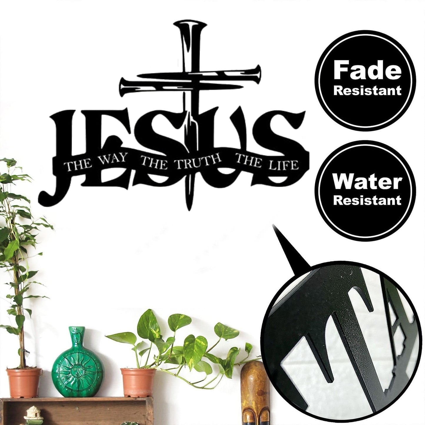 (🎁 Laatste dag 49% KORTING) 🔥 Jezus & Kruis Design Wanddecoratie - ⌛ Gelimiteerde Handgemaakte Serie