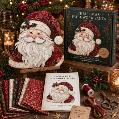 🔥LAATSTE DAG 49% KORTING - 🎅DIY-decoratieset met kerstpatchworkstof – Prachtige resultaten, geen ervaring nodig