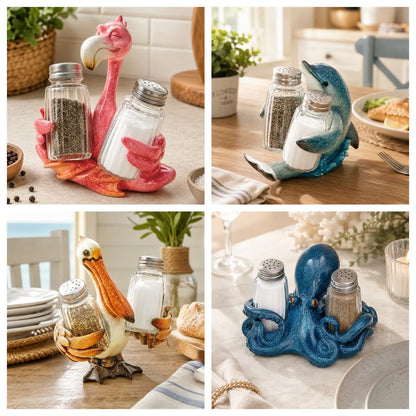 🐬Zout- en peperstelhouder met kustdierenmotief