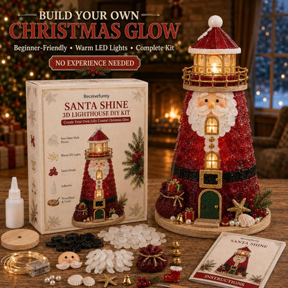 ⏳ Last Day 49% OFF – 🎄Beginner-Friendly DIY Lighted Christmas Character Sea Glass-Style Lighthouse Kit Collection | Complete Kit with Sea Glass-Style Pieces, LED Lights & Step-by-Step Guide Included 💕