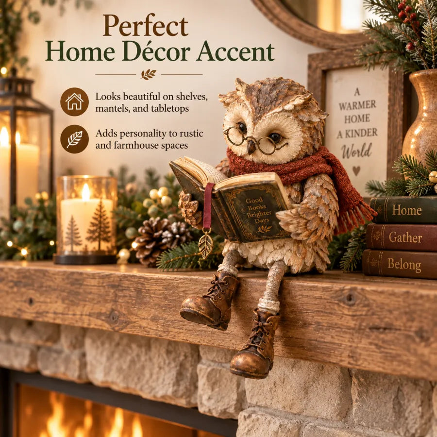 🦉 Reading Owl-beeldj