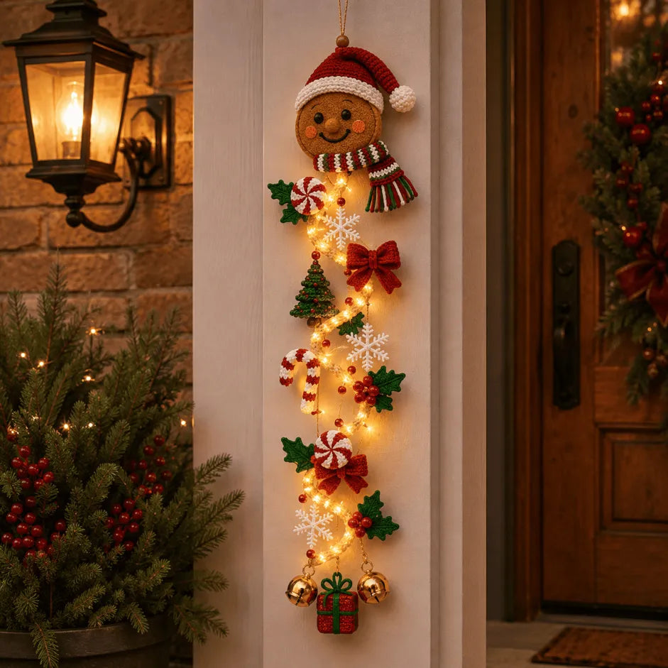 ⏳ Laatste dag: 49% KORTING – 🎄MerryCascade™ Lichtgevende kerstdeurhanger | 6 feestelijke lichtontwerpen✨