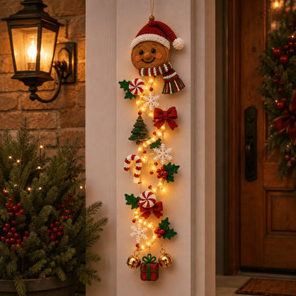 ⏳ Laatste dag: 49% KORTING – 🎄MerryCascade™ Lichtgevende kerstdeurhanger | 6 feestelijke lichtontwerpen✨