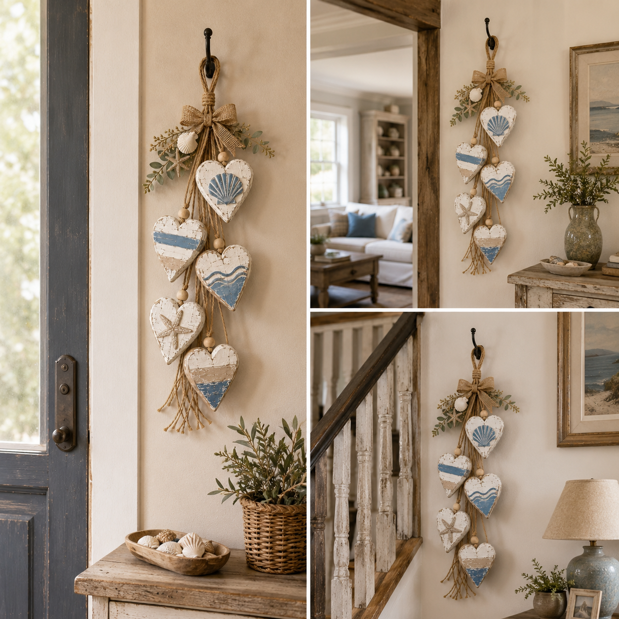 🤎 Wanddecoratie met hangend hartj