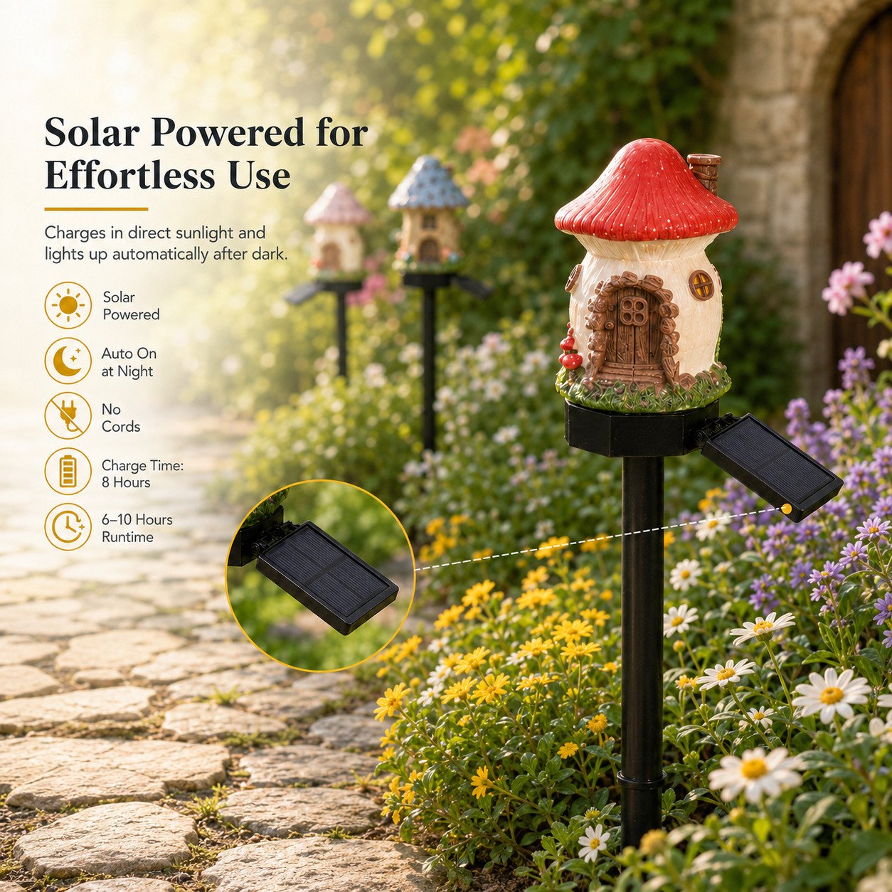 🔥Big Sale - 50% OFF🔥Solar Fairy-Tale Mushroom Cottage Garden Light – Magical LED Outdoor Decor for Gardens, Pathways & Cozy Backyard Spaces 🍄✨