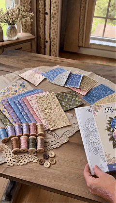 🌸🧵 Premium bloemenmand-patchwork-doe-het-zelfpakket | Hoogwaardig boeket van gelaagde stoffen met reliëfbloemblaadjes en geweven manddetails ✨