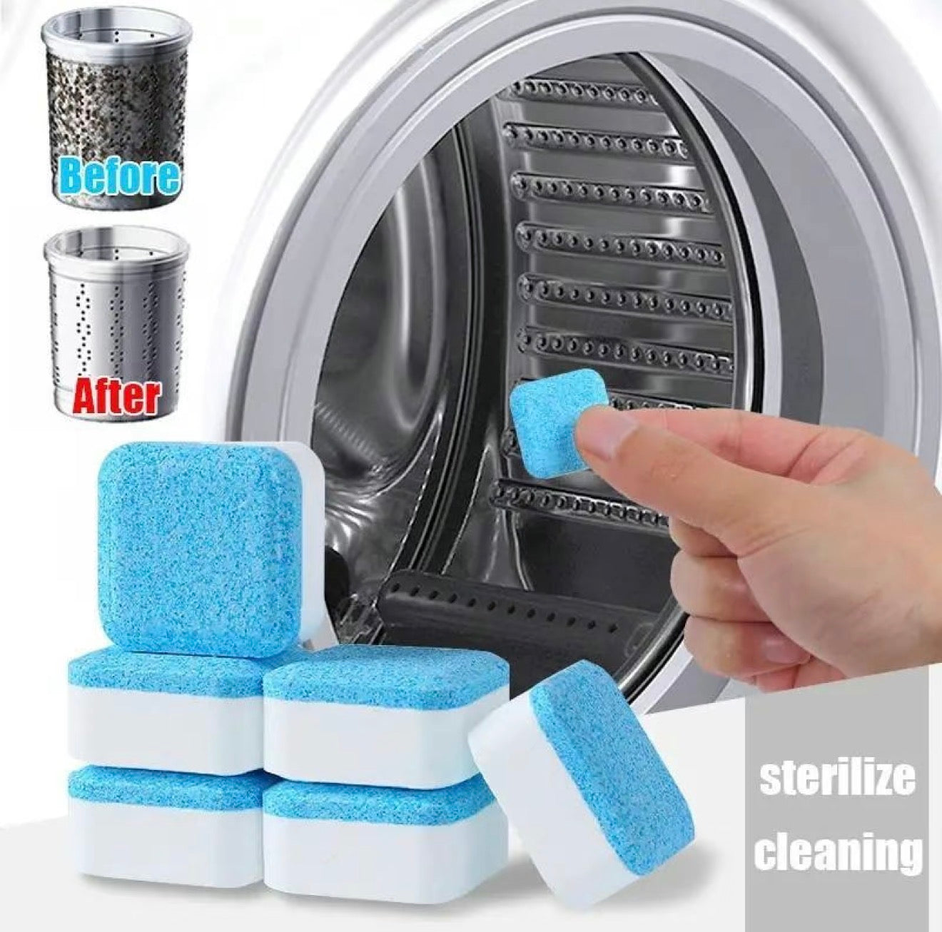 Washer Clean-tabletten voor een grondige reinigin