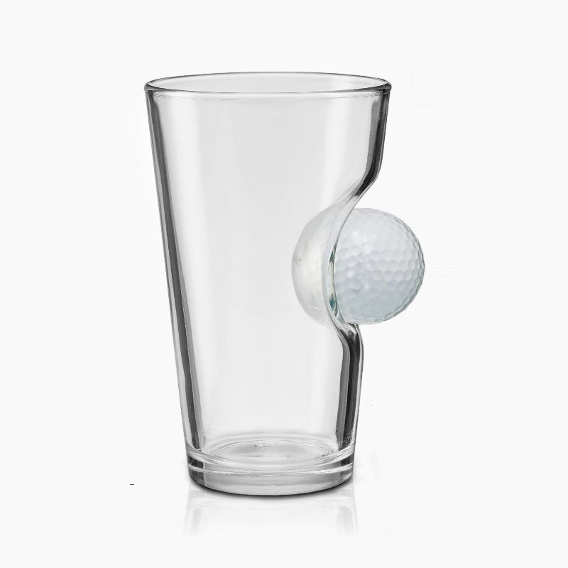 🍺⛳ Stuck-in-Glass Bierglas met Golfbal – Creatief & Uniek