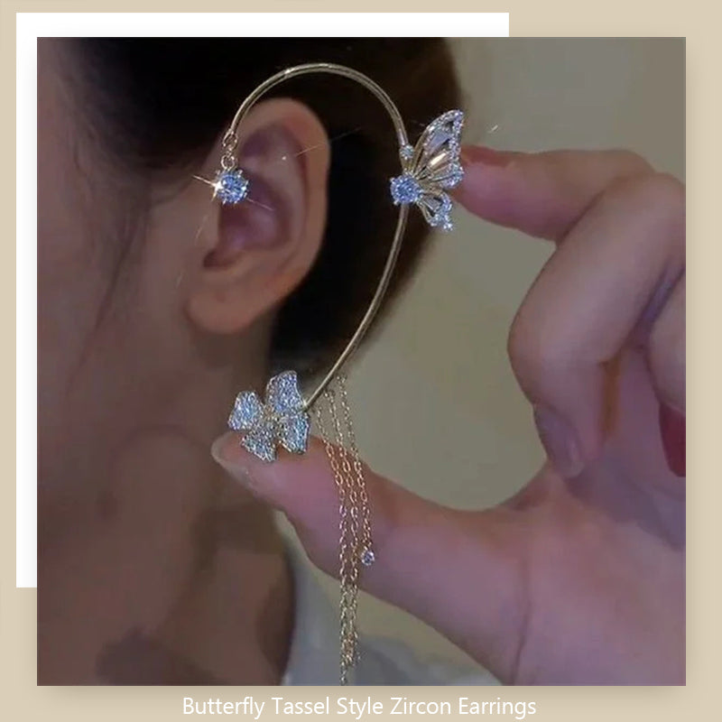 💎🦋 Zirkonia oorbellen met vlinderpoo💖💎