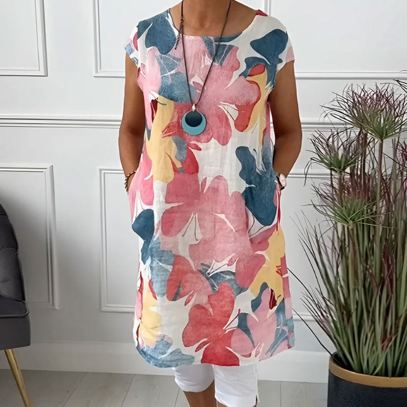 ✨Tijdelijke uitverkoop 39% KORTING🎁Bedrukte jurk met losse zakken