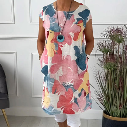 ✨Tijdelijke uitverkoop 39% KORTING🎁Bedrukte jurk met losse zakken