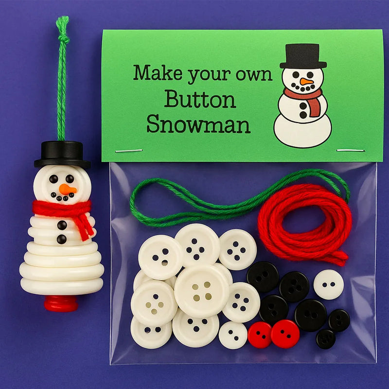 ☃️ DIY knoop sneeuwpop ornament kit