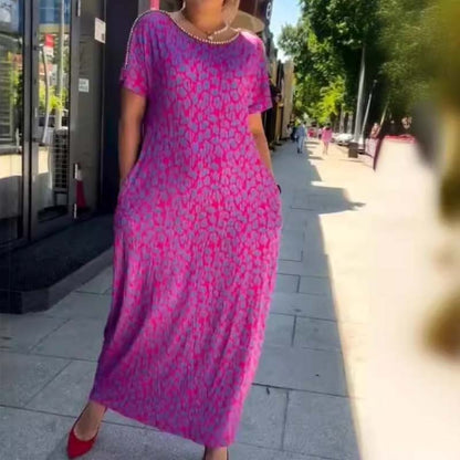 🌟Tijdelijke aanbieding 49% KORTING🎁Lange Jurk Met Korte Mouwen