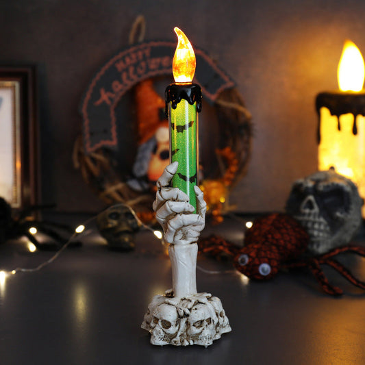 LED-kaarsdecoratie in de vorm van een spookhand voor Hallowee