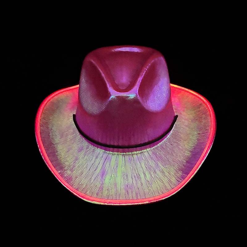 🌟 Kleurrijke, gloeiende cowboyhoed · Feestdecoratie 🌟