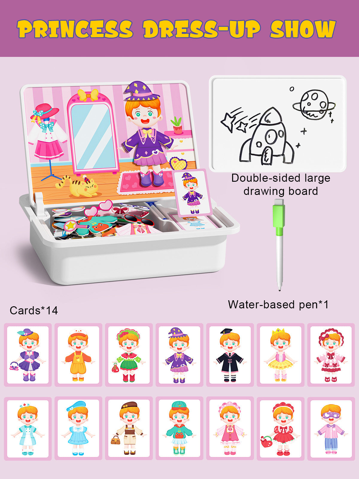 Magnetische puzzels gezicht aankleden reizen spel dubbele kant kleuterschool educatief leren speelgoed voor kinderen