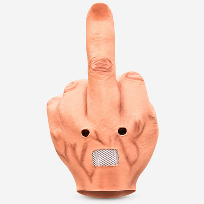 🖕 Het masker in de vorm van een enorme middelvinger dat de show steelt