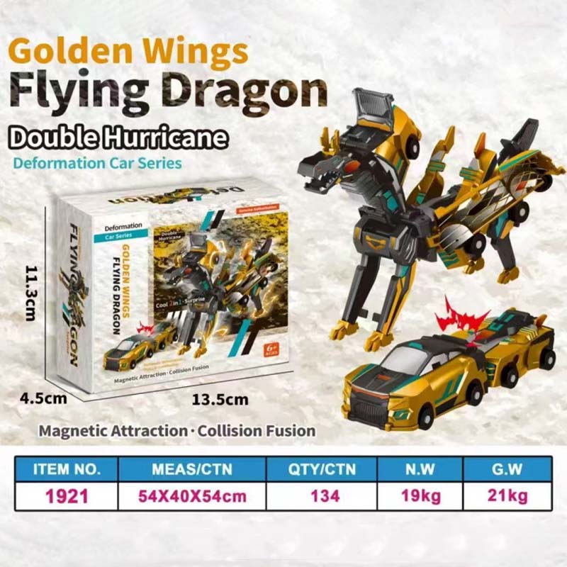 Nieuw product 2025 💥 Collision Transforming Dinosaur Car Toy