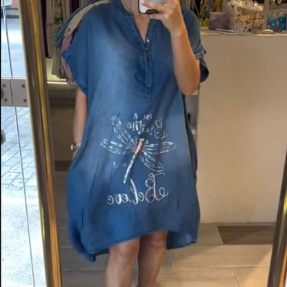 🌟Tijdelijke aanbieding 45% KORTING🎁Bedrukte Losse Jurk