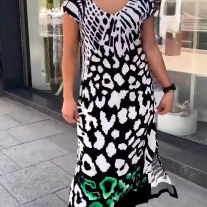 🌸 Modieus gedrukte lange jurk | Los en luchtig ✨ Modieus gedrukte lange jurk