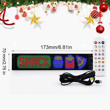 🎅🚗 Geanimeerd LED-autodisplay — Via app te bedienen feestelijk raamscherm, gevoed via USB-C