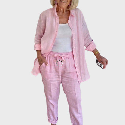 ✨Gratis verzending🎁Effen Casual Tweedelige Set Met Lange Mouwen En Broek