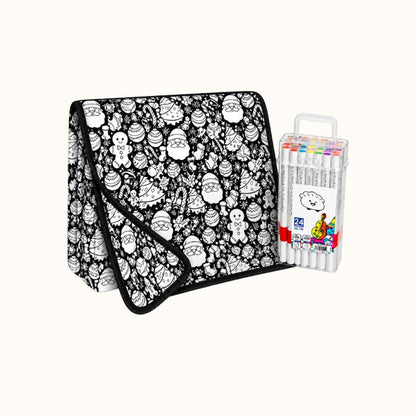 Color-Your-Own Christmas Blanket