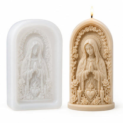 ⏳ 49 % korting – ✝️ 3D-kaarsvormenset „Jezus, de Goede Herder“ | Reliëf met kruis, lam en bloemen voor handgemaakte kaarsen met een religieus thema 🕯️✨