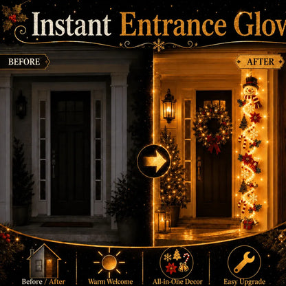 ⏳ Laatste dag: 49% KORTING – 🎄MerryCascade™ Lichtgevende kerstdeurhanger | 6 feestelijke lichtontwerpen✨