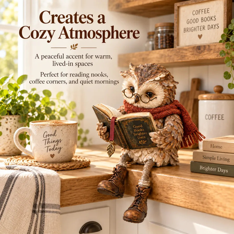 🦉 Reading Owl-beeldj