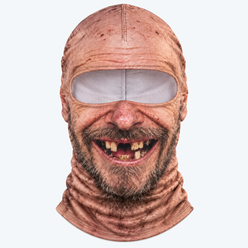 Grappig, realistisch skimasker – Hilarische winterfeestkleding voor groepen die van het buitenleven houden