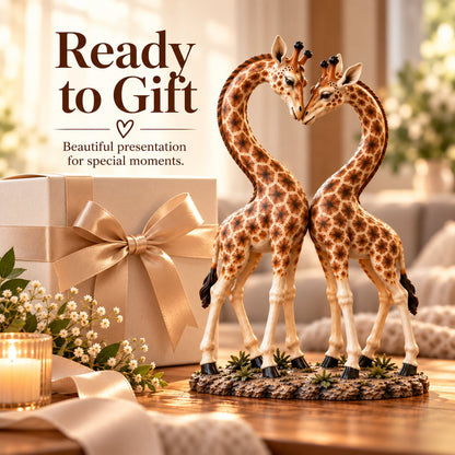 💕🎁Samen is het leuker – Giraffenhart-sculptuur 🦒♡🦒 (✨Bij aankoop van 2 stuks gratis verzending)